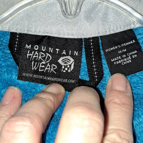 Mountain HardWear Women's Fleece Fill Zip Adjustable Blue Pockets Size Medium - Picture 7 of 12